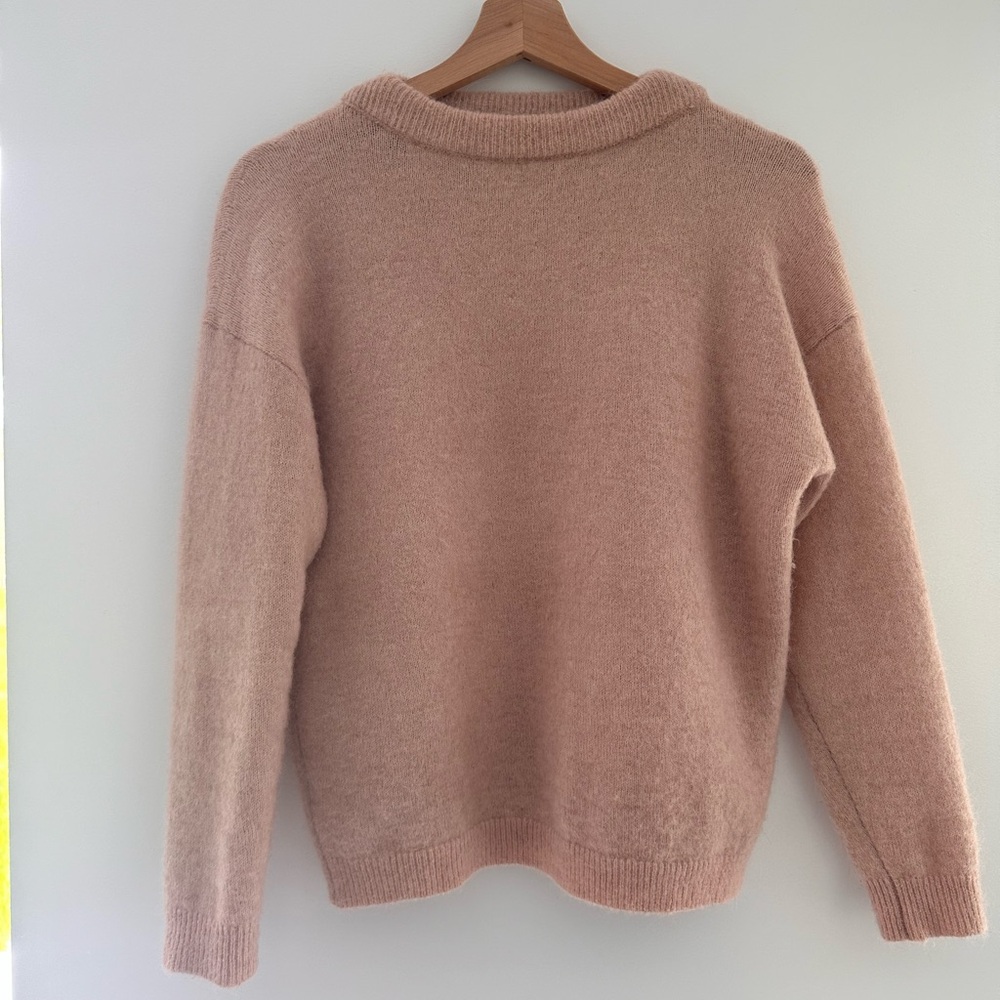 ACNE STUDIOS Dramatic Mohair-Blend Sweater Size XS - Light Pink